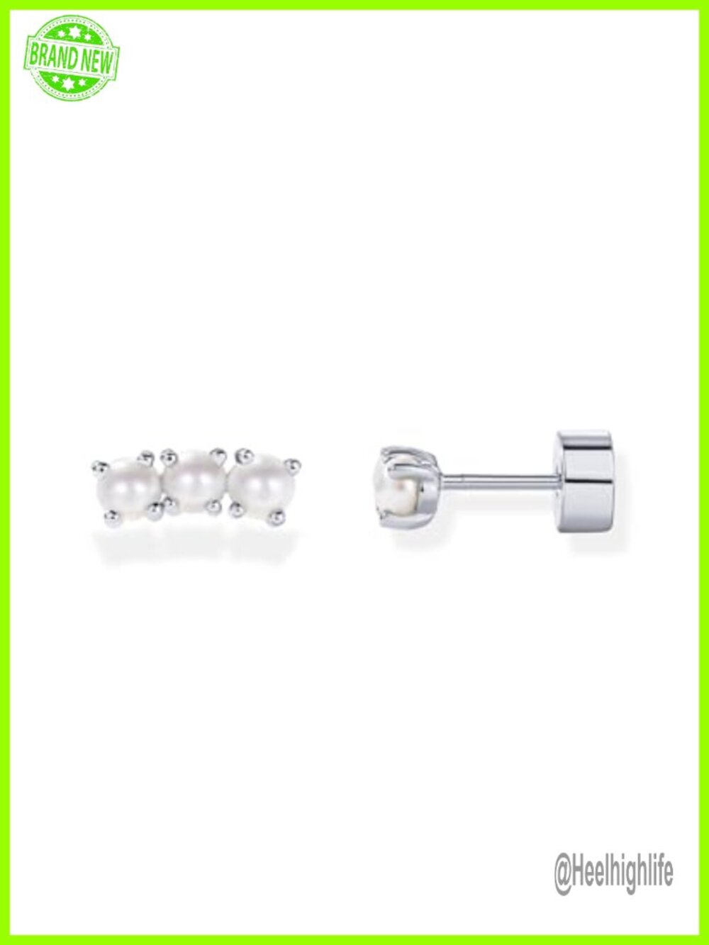 14K Gold Plated Flat Back Stud Earrings with Freshwater Pearls